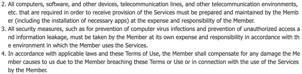 Conditions générales des services d'échange de zaif.jp Conditions d'utilisation de Zaif