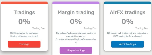 Commissions de change Zaif Commission Zaif