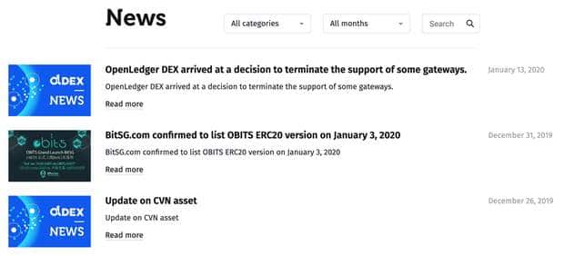 Nouvelles de la bourse de crypto-monnaies OpenLedger Nouvelles de l'Openledger Crypto Exchange
