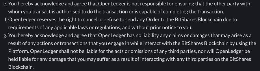 Sur la responsabilité d'Openledger À propos de la responsabilité d'OpenLedger