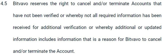 Règles de blocage des comptes de bitvavo.com Bitvavo bloque les comptes