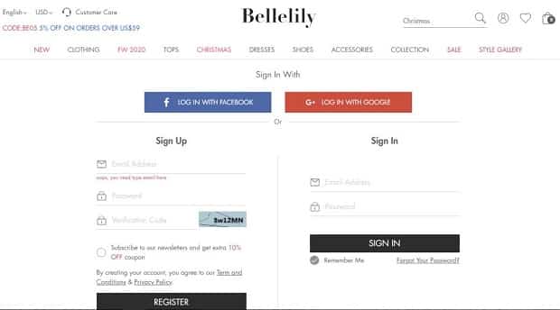 Bellelily s'inscrire en ligne bellelily.com registre