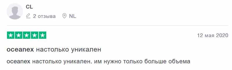 Avis des commerçants sur OceanEx oceanex.pro commentaires