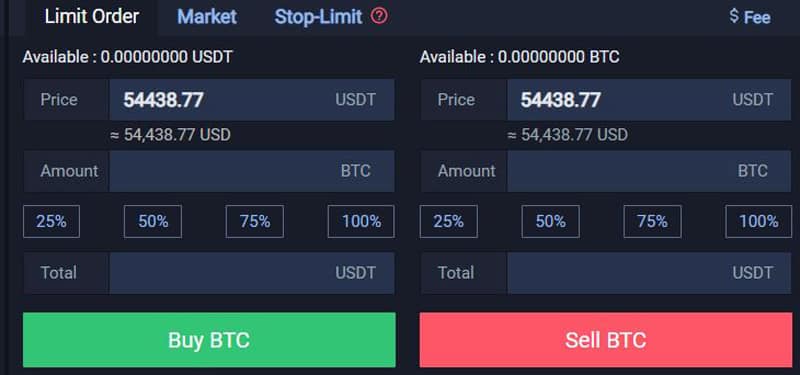 Types de commande OceanEx mandats oceanex.pro