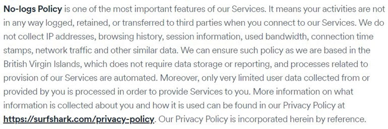 Conditions générales d'utilisation de Surfshark Conditions générales d'utilisation de Surfshark