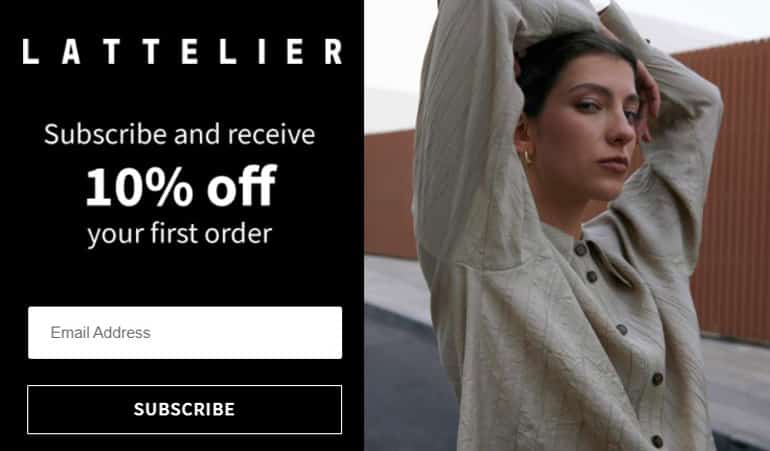 lattelierstore.com 10% remise pour abonnement Remise sur l'abonnement LATTELIER