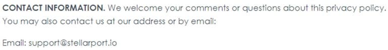 Politique de confidentialité de la société stellarport.io Politique de confidentialité de Stellarport