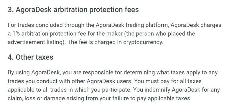 agoradesk.com commission de défense de l'arbitrage Protection contre l'arbitrage d'AgoraDesk