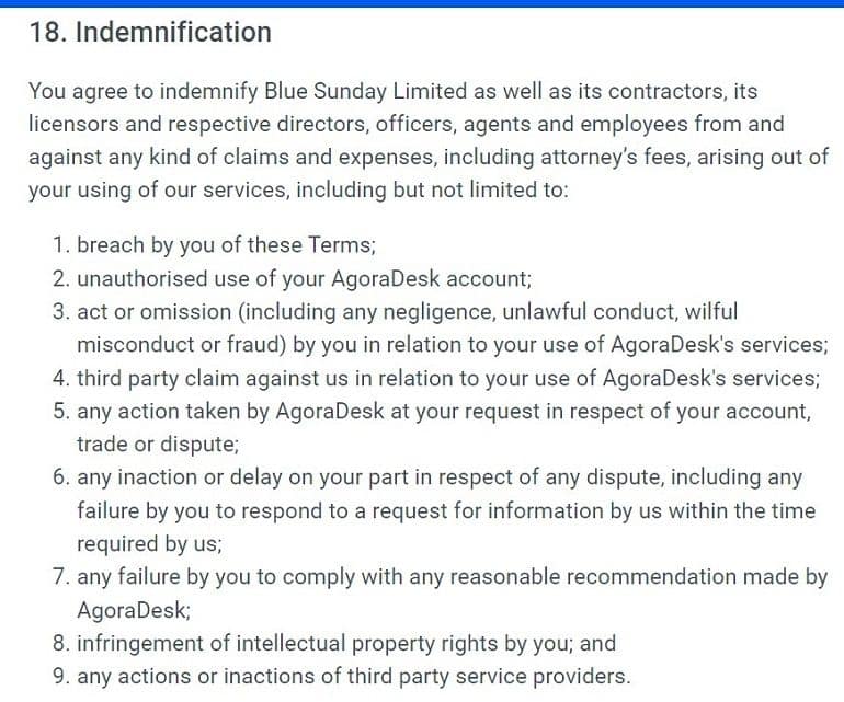 agoradesk.com compensation de pertes de crypto-monnaies agoradesk.com compensation des pertes