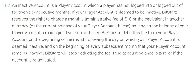 BitStarz compte inactif BitStarz compte inactif