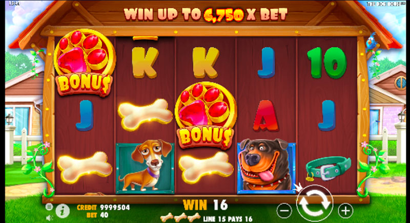 Captures d'écran de The Dog House : l'interface du jeu présente un design élégant The Dog House Screenshots : interface
