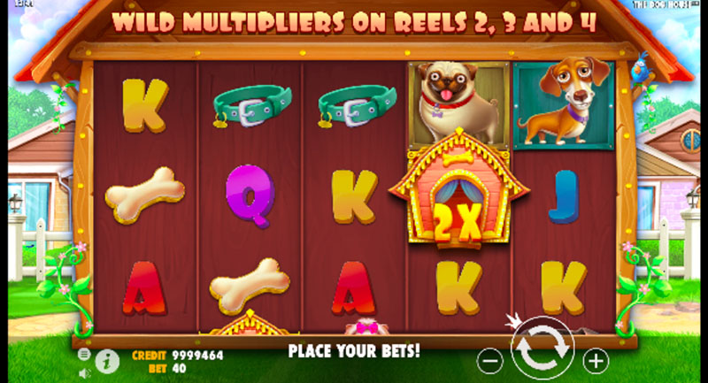 The Dog House Screenshots : Multiplicateur et autres symboles du jeu The Dog House Screenshots : Multiplier
