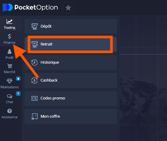 Comment retirer des fonds d'un Compte d'Option de Poche