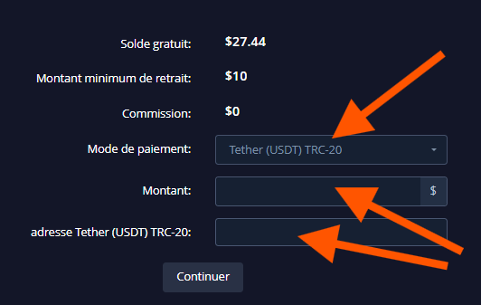 Comment retirer des fonds d'un Compte d'Option de Poche